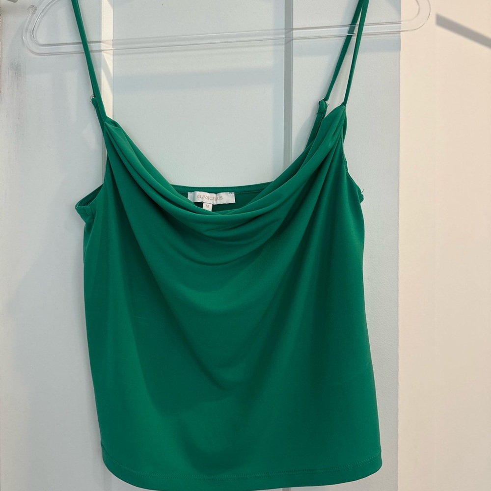 Olivaceous Emerald Draped Camisole